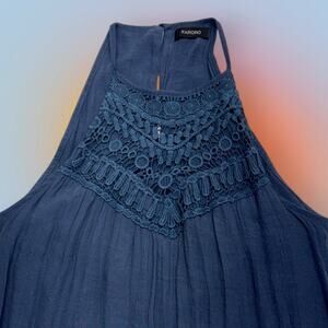 FARORO Women’s Large Navy Blue TEACHER’S Maxi Dress